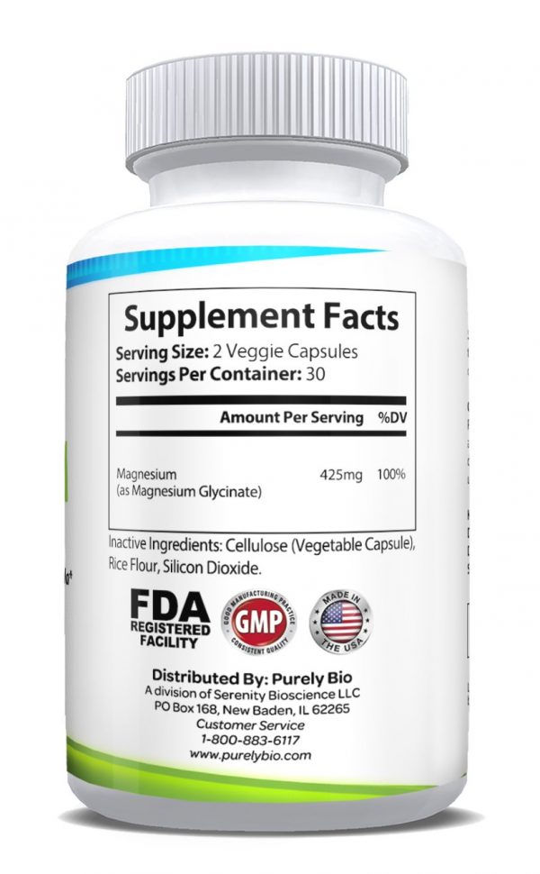 PurelyBio - Magnesium 60 Capsules - Image 2