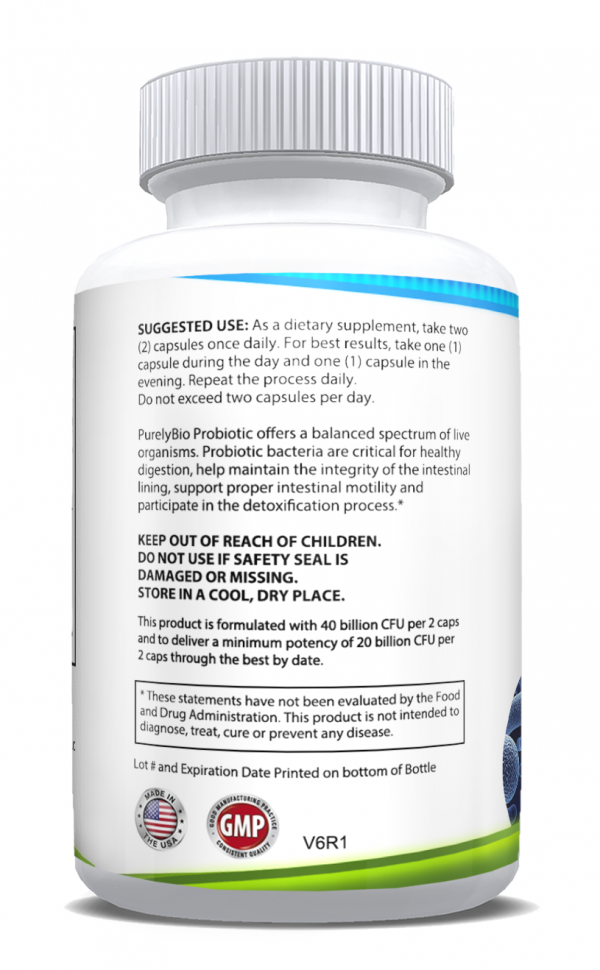 Purelybio - Probiotic 40 Billion CFU Maktrek  60ct Capsules - Image 3