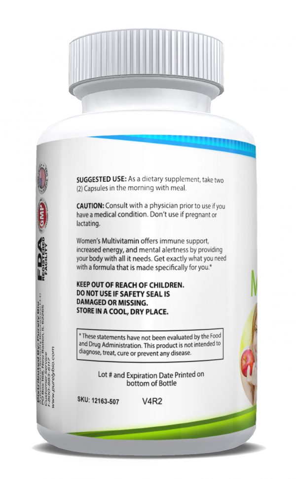 PurelyBio - Women's MultiVitamin 60 Capsules - Image 3