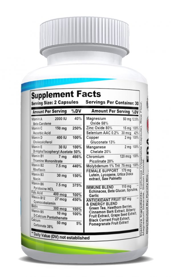 PurelyBio - Women's MultiVitamin 60 Capsules - Image 2