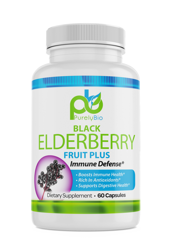 PurelyBio - Black Elderberry Fruit Plus 60 Capsules