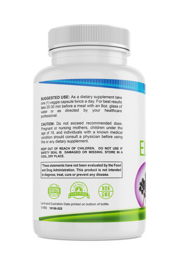 PurelyBio - Black Elderberry Fruit Plus 60 Capsules - Image 3