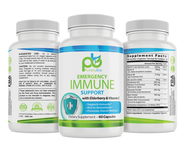 PurelyBio - Emergency Immune Support with Zinc 60 Capsules - Image 4