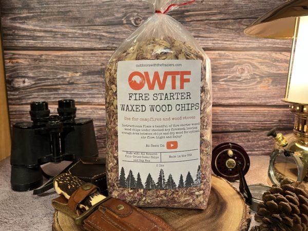 Fire Starter Waxed Cedar Chips 2lbs OWTF